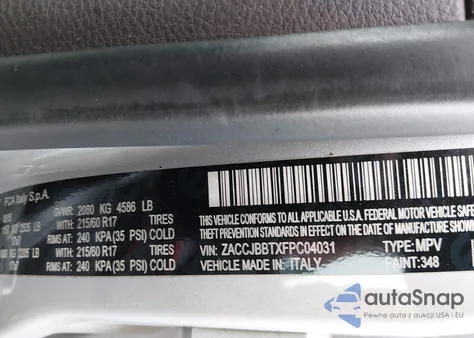 2015 Jeep Renegade Latitude z USA, uszkodzony, nr VIN ZACCJBBTXFPC04031